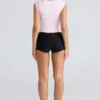Różowy gorset z rękawkami typu cap sleeve Różowy gorset z rękawkami typu cap sleeve