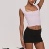 Różowy gorset z rękawkami typu cap sleeve Różowy gorset z rękawkami typu cap sleeve