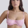 Różowy stanik bikini z fiszbinami w paisley Antibes Różowy stanik bikini z fiszbinami w paisley Antibes