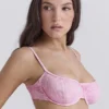 Różowy stanik bikini z fiszbinami w paisley Antibes Różowy stanik bikini z fiszbinami w paisley Antibes
