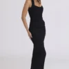 Sahar Czarna sukienka maxi z dekoltem halter Sahar Czarna sukienka maxi z dekoltem halter