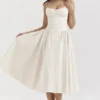 Samaria Vintage Cream Gorsety Sukienka Letnia Samaria Vintage Cream Gorsety Sukienka Letnia