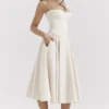 Samaria Vintage Cream Gorsety Sukienka Letnia Samaria Vintage Cream Gorsety Sukienka Letnia