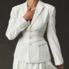 Sariah Ivory Contour Tailored Marynarka