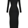 Saskia – czarna sukienka maxi z drapowaniem Saskia – czarna sukienka maxi z drapowaniem