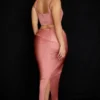 Satynowa spódnica midi z niskim stanem Colette Rose