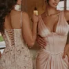 Satynowa sukienka maxi z gorsetem Angeline Blush – edycja limitowana Satynowa sukienka maxi z gorsetem Angeline Blush – edycja limitowana