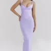 Satynowa sukienka maxi z gorsetem Breeze Orchid Satynowa sukienka maxi z gorsetem Breeze Orchid