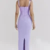 Satynowa sukienka maxi z gorsetem Breeze Orchid Satynowa sukienka maxi z gorsetem Breeze Orchid