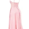 Satynowa sukienka midi o kroju litery A w kolorze Tiffany Parisian Pink Satynowa sukienka midi o kroju litery A w kolorze Tiffany Parisian Pink