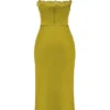 Satynowa sukienka typu slip Salma w kolorze chartreuse Satynowa sukienka typu slip Salma w kolorze chartreuse
