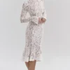 Sophia Vintage – dopasowana sukienka midi z koronki w kolorze kości słoniowej Sophia Vintage – dopasowana sukienka midi z koronki w kolorze kości słoniowej