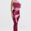 Spódnica maxi Alexis z cekinami w kolorze Hot Pink