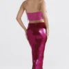 Spódnica maxi Alexis z cekinami w kolorze Hot Pink
