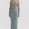 Spódnica maxi Amadi Cool Blue sięgająca do podłogi Spódnica maxi Amadi Cool Blue sięgająca do podłogi