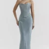 Spódnica maxi Amadi Cool Blue sięgająca do podłogi Spódnica maxi Amadi Cool Blue sięgająca do podłogi