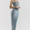 Spódnica maxi Amadi Cool Blue sięgająca do podłogi Spódnica maxi Amadi Cool Blue sięgająca do podłogi