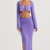 Spódnica maxi Amalfi Violet z wycięciami Spódnica maxi Amalfi Violet z wycięciami
