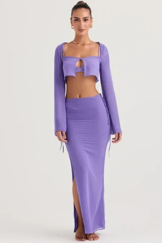 Spódnica maxi Amalfi Violet z wycięciami Spódnica maxi Amalfi Violet z wycięciami