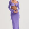 Spódnica maxi Amalfi Violet z wycięciami Spódnica maxi Amalfi Violet z wycięciami
