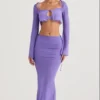 Spódnica maxi Amalfi Violet z wycięciami Spódnica maxi Amalfi Violet z wycięciami