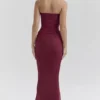 Spódnica maxi Cassidy Cabernet z obszyciami na dole