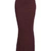 Spódnica maxi Cassidy Cabernet z obszyciami na dole