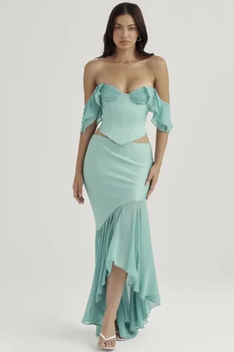 Spódnica maxi Lila Jade z falbanami Spódnica maxi Lila Jade z falbanami