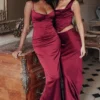 Spódnica maxi Sydel Ruby Satin Bias Cut