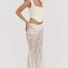Spódnica maxi Therese Vintage w kolorze kremowym z koronką Spódnica maxi Therese Vintage w kolorze kremowym z koronką