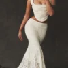 Spódnica maxi Therese Vintage w kolorze kremowym z koronką Spódnica maxi Therese Vintage w kolorze kremowym z koronką