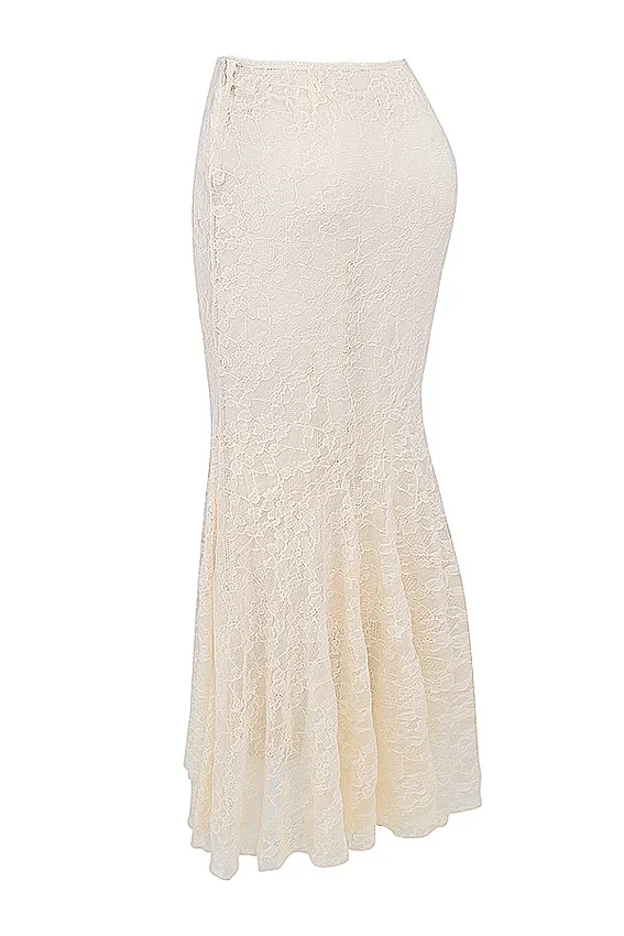 Spódnica maxi Therese Vintage w kolorze kremowym z koronką Spódnica maxi Therese Vintage w kolorze kremowym z koronką