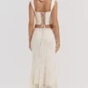 Spódnica maxi Therese Vintage w kolorze kremowym z koronką Spódnica maxi Therese Vintage w kolorze kremowym z koronką