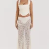 Spódnica maxi Therese Vintage w kolorze kremowym z koronką Spódnica maxi Therese Vintage w kolorze kremowym z koronką