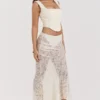 Spódnica maxi Therese Vintage w kolorze kremowym z koronką Spódnica maxi Therese Vintage w kolorze kremowym z koronką