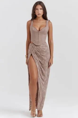 Spódnica maxi Vesper Mushroom