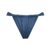 Spodenki bikini „Athens” w kolorze ciemnoniebieskim z marszczeniem i wysokim stanem