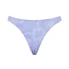 Spodenki bikini Capri w kolorze lawendowym z wzorem paisley i wysokim wycięciem w dolnej części