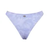 Spodenki bikini Capri w kolorze lawendowym z wzorem paisley i wysokim wycięciem w dolnej części