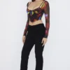 Spodnie Ava Black Fold Front Spodnie Ava Black Fold Front