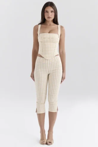 Spodnie capri Carella Gingerbread Gingham