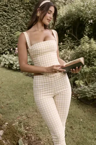 Spodnie capri Carella Gingerbread Gingham