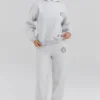 Bluza z kapturem Muse z jasnoszarego melanżowego dresu z bawełny Bluza z kapturem Muse z jasnoszarego melanżowego dresu z bawełny