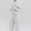 Bluza z kapturem Mirage w kolorze jasnoszarym melanżowym z podszewką z polaru
