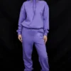 Bluza z kapturem oversize z bawełnianym polarem w kolorze fioletowym Halo Bluza z kapturem oversize z bawełnianym polarem w kolorze fioletowym Halo