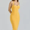 Sukienka bandażowa Sculpt Orange Sherbet Midi Sukienka bandażowa Sculpt Orange Sherbet Midi