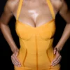 Sukienka bandażowa Sculpt Orange Sherbet Midi Sukienka bandażowa Sculpt Orange Sherbet Midi