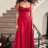 Sukienka bustier Carmen w kolorze czerwonej róży Sukienka bustier Carmen w kolorze czerwonej róży