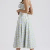 Sukienka bustier z bawełny w delikatny niebieski kwiatowy wzór w stylu vintage Sukienka bustier z bawełny w delikatny niebieski kwiatowy wzór w stylu vintage