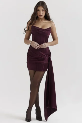 Sukienka gorsetowa bez ramiączek Loubella Mulberry Sukienka gorsetowa bez ramiączek Loubella Mulberry